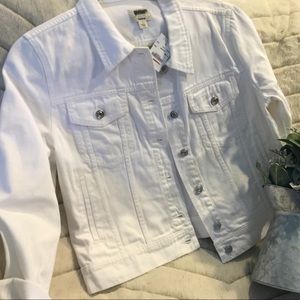 J. Crew White denim jacket